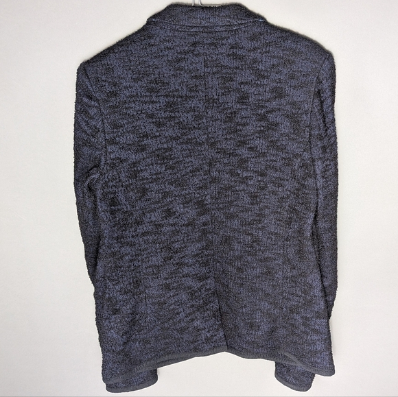 Anthropologie Cartonnier Navy Boucle Textured Knit Single Breasted Blazer Jacket - Picture 5 of 15